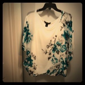 Flirty aqua green floral top